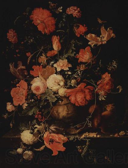 Abraham Mignon Blumen in einer Vase Germany oil painting art